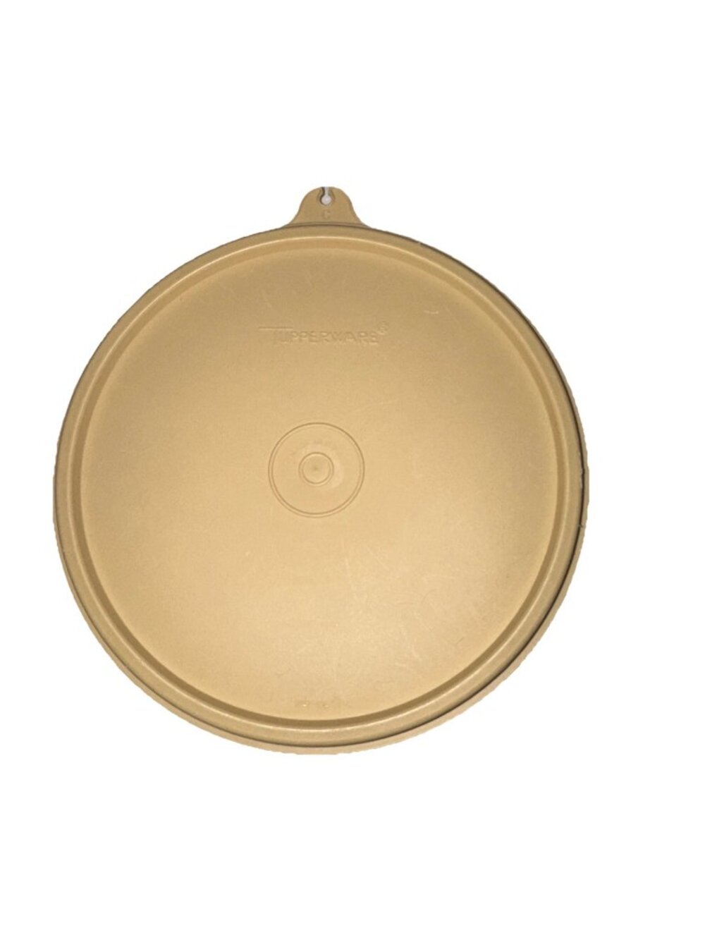 Vintage Tupperware Replacement Lid 227- 22 Almond Round  5 3/4 Inches